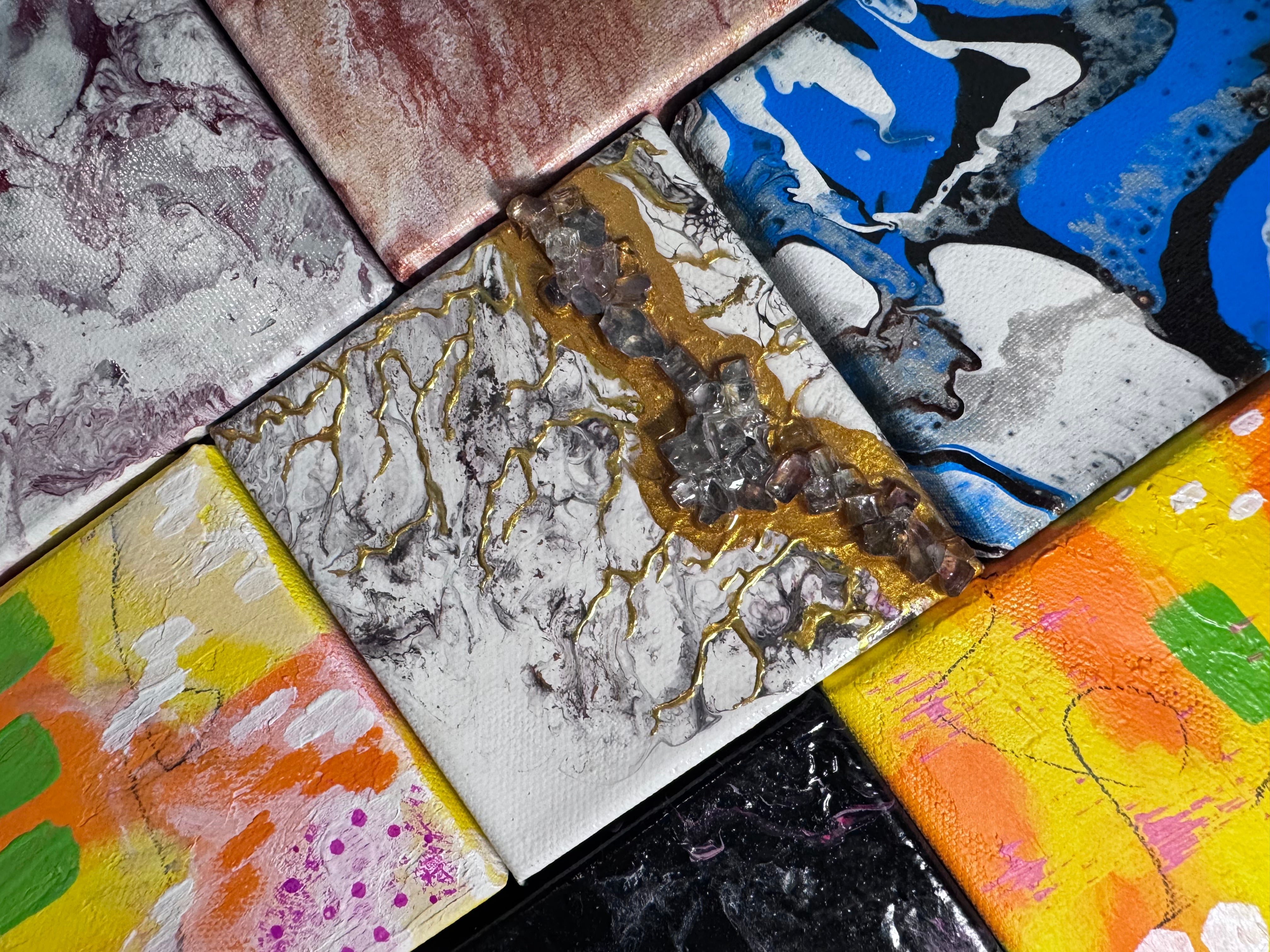 Abstract Minis: Small Canvases, Big Impact – Simply Art & Designs