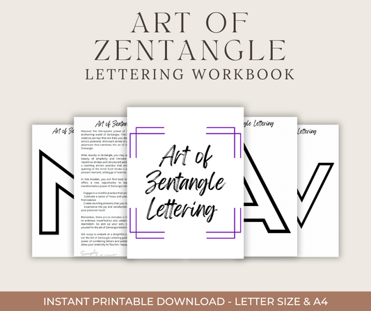 Art of Zentangle Lettering Guide