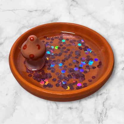 Mushroom Dish | Orange Sparkle