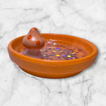 Mushroom Dish | Orange Sparkle