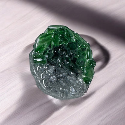 Circle Magnet - Green/Silver Stone