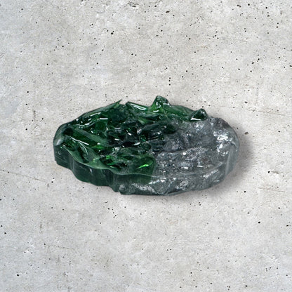 Circle Magnet - Green/Silver Stone
