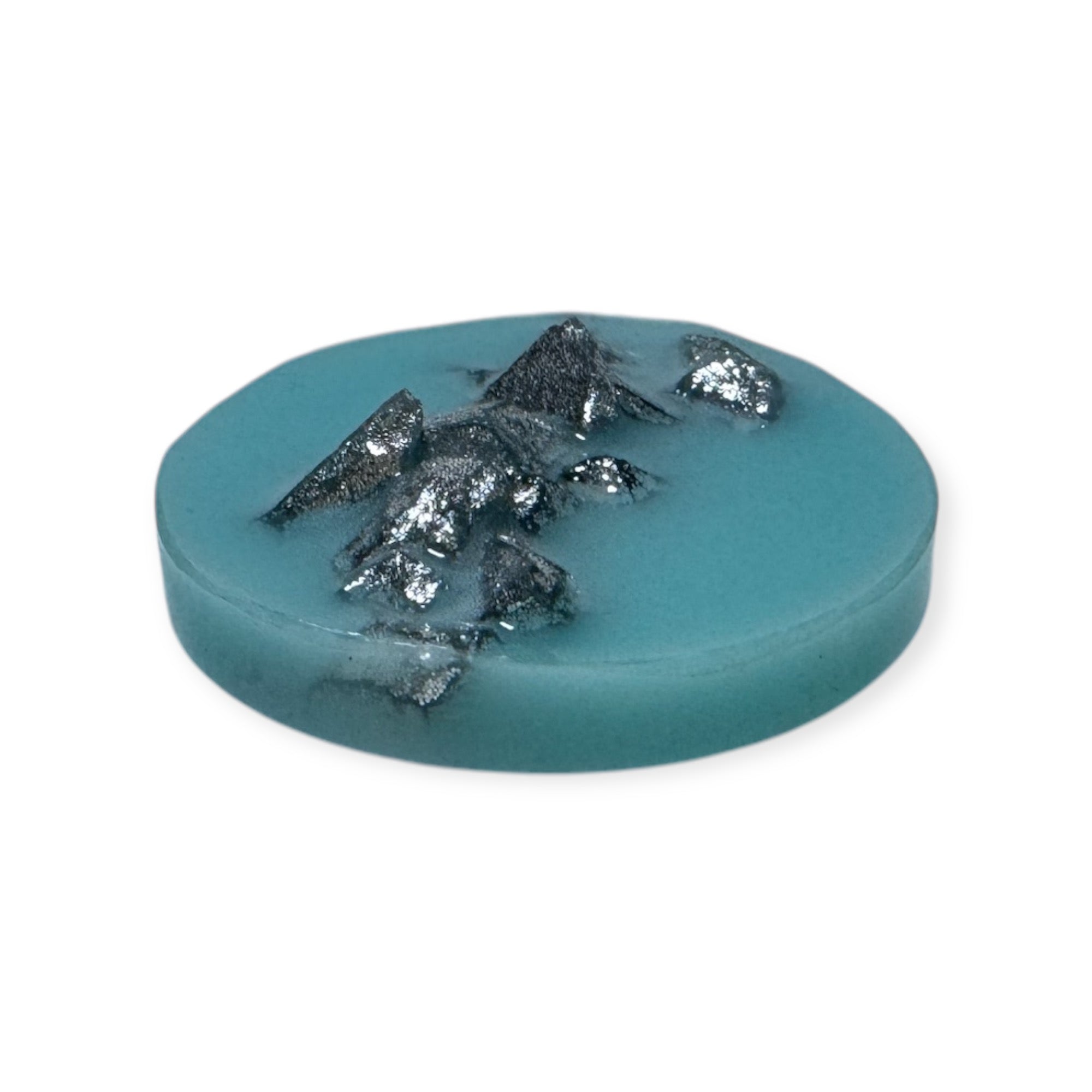 Circle Magnet - Blue/Silver Stone