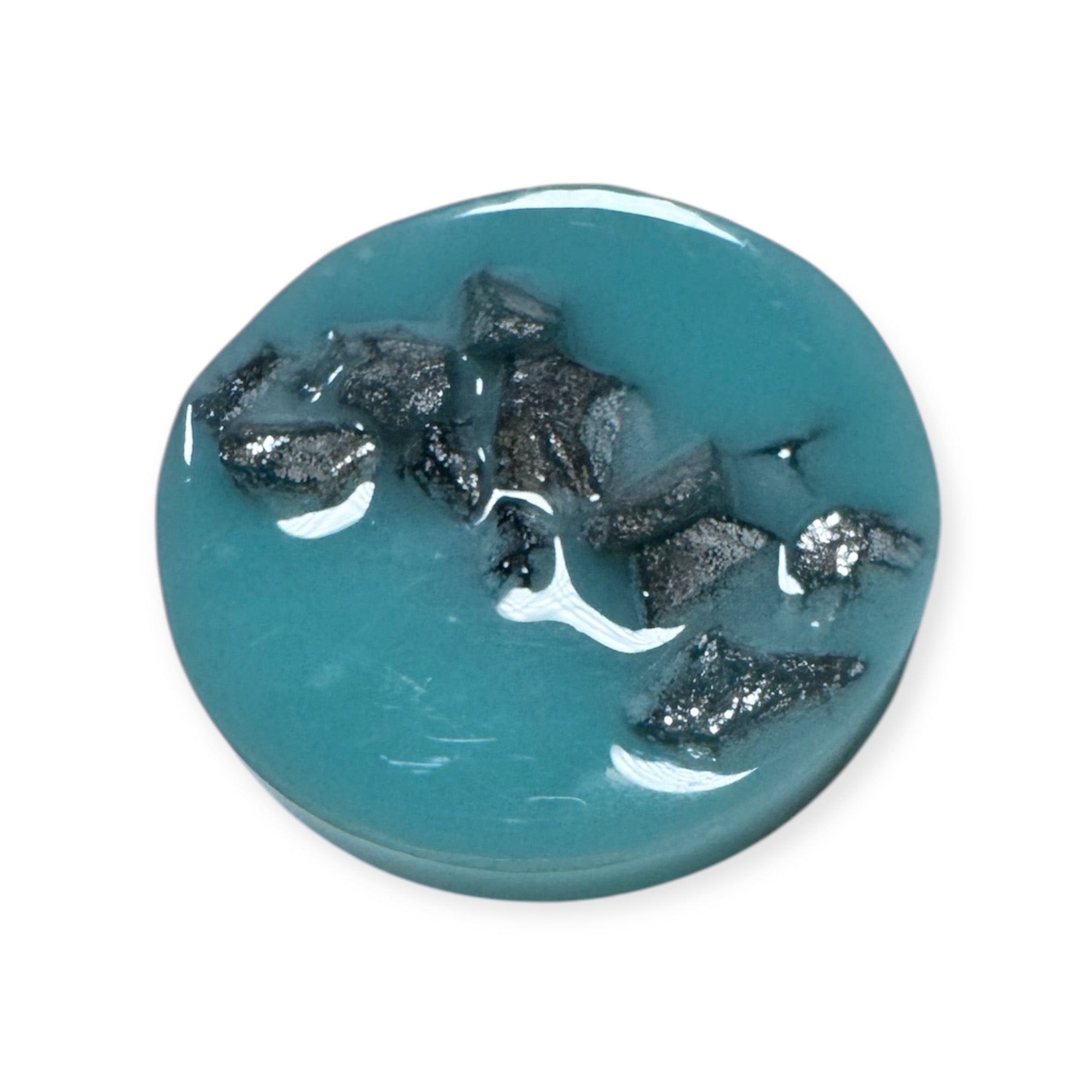 Circle Magnet - Blue/Silver Stone
