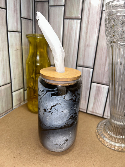 Custom Glass Tumblers with Bamboo Lid